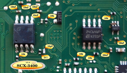 Фото: Фрагментов платы Samsung SCX-3400 JC92-02433D